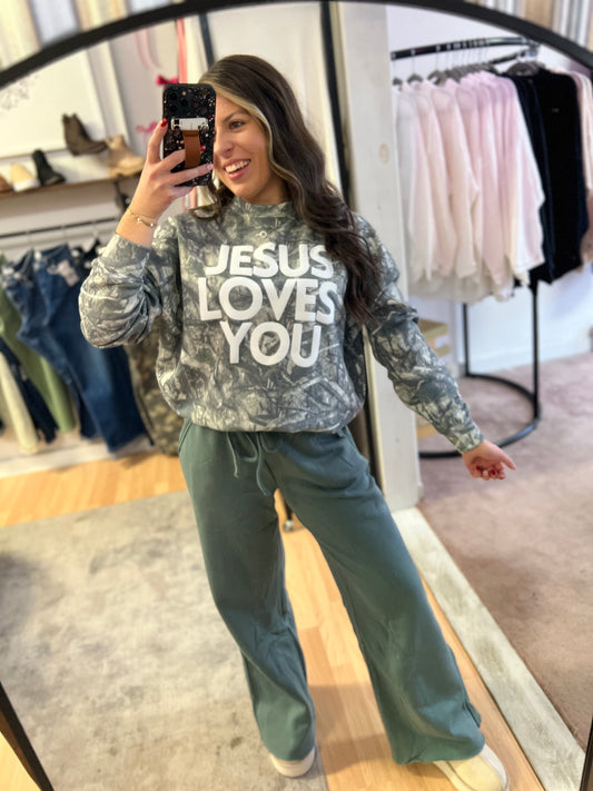 Jesus Loves You Sweatshirt, Camo