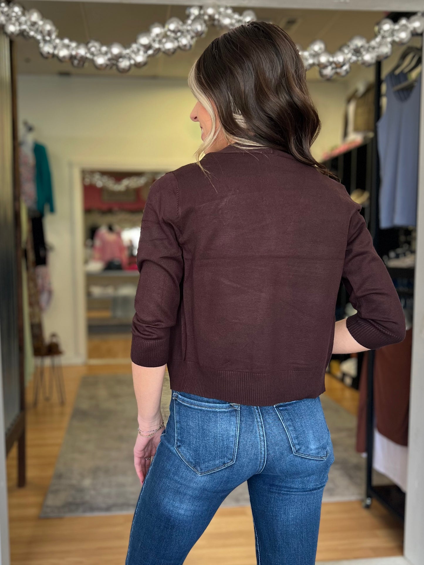 Timeless SHORT Cardigan, Brown