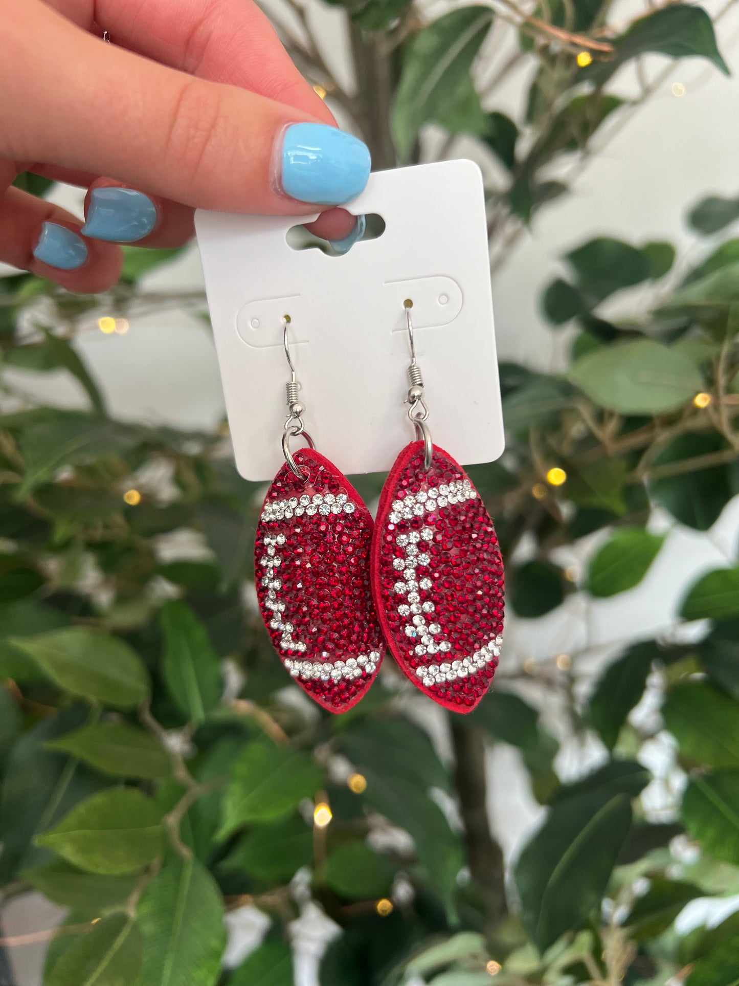 Dazzle Football Earrings