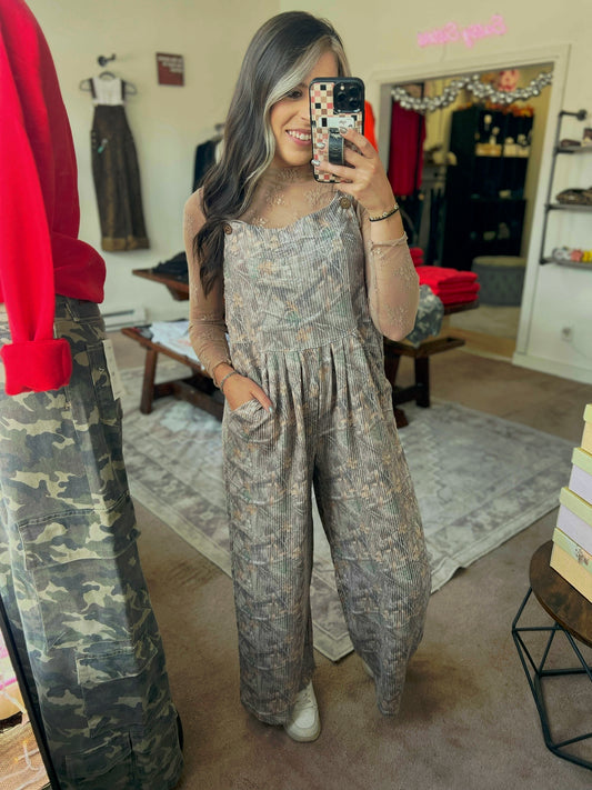 Corded Camo Overalls