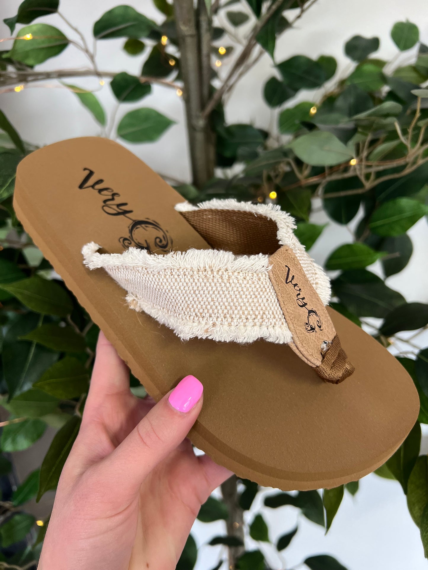 Jazzy Flip Flops, Natural