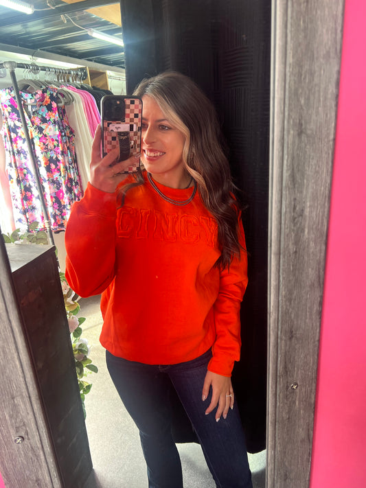 CINCY Applique Sweatshirt