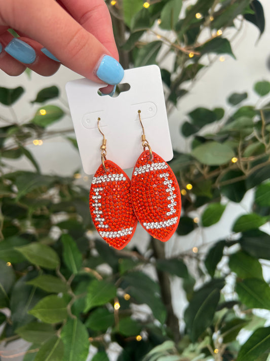 Dazzle Football Earrings