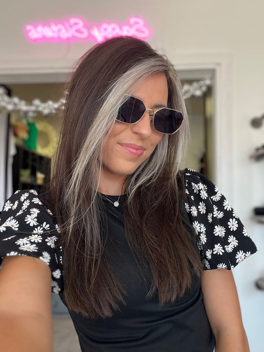 Shady Lady Sunglasses, Black/Gold