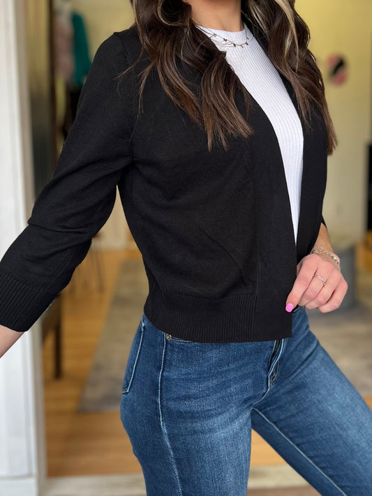 Timeless SHORT Cardigan, Black