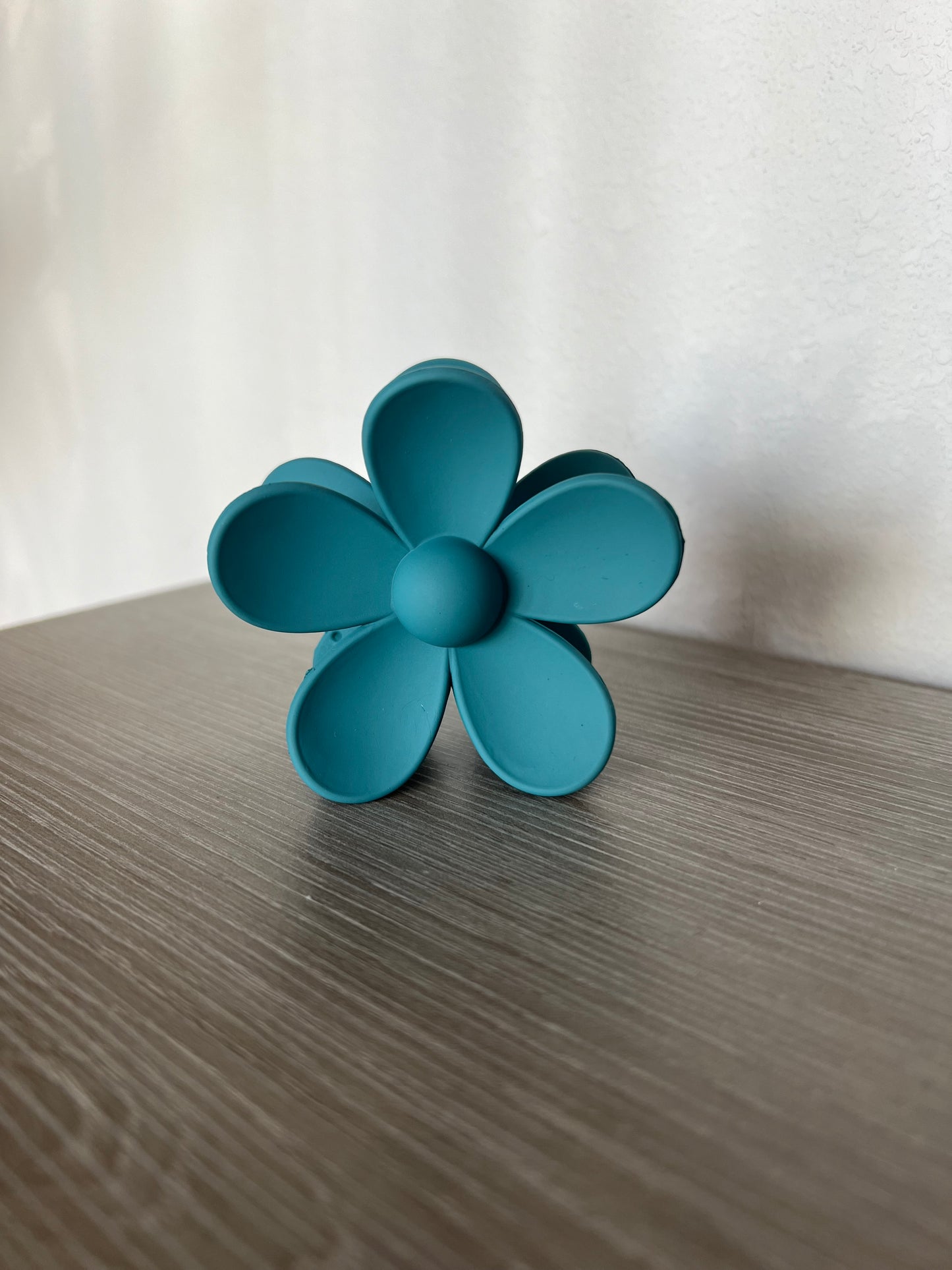 Oversized Flower Clip, Dusty Blue