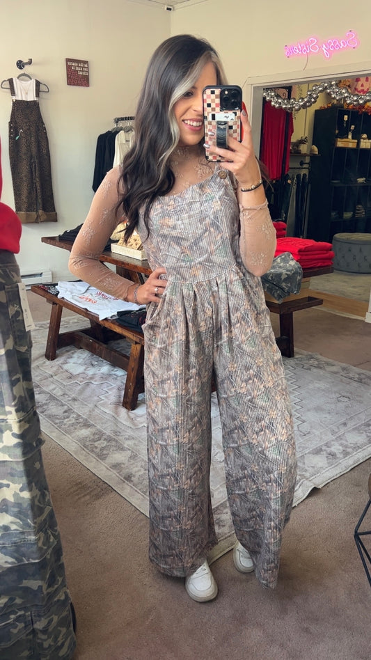 Corded Camo Overalls