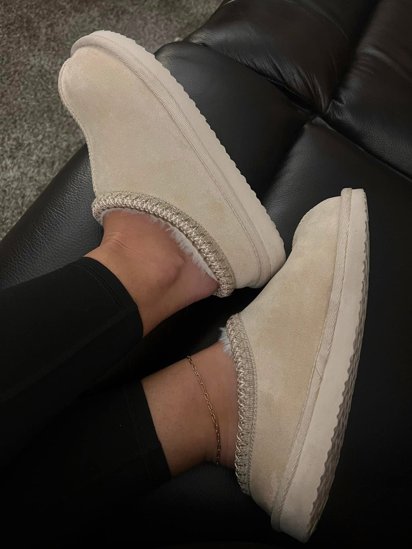 Mini Platform Slipper, Cream