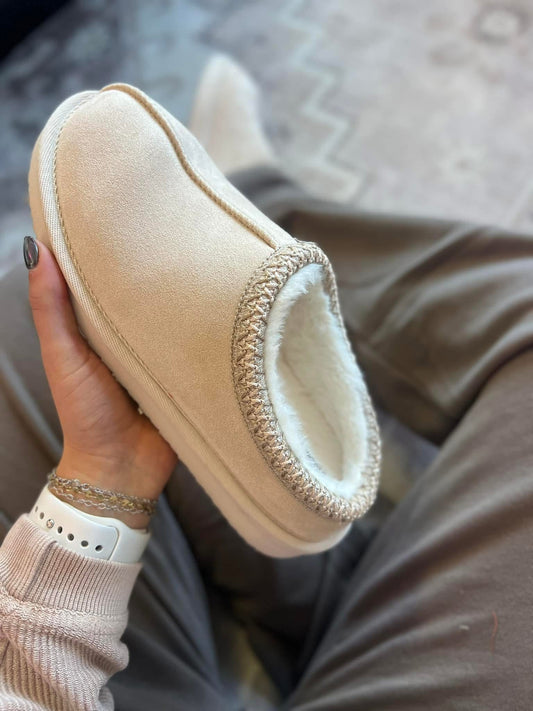 Mini Platform Slipper, Cream