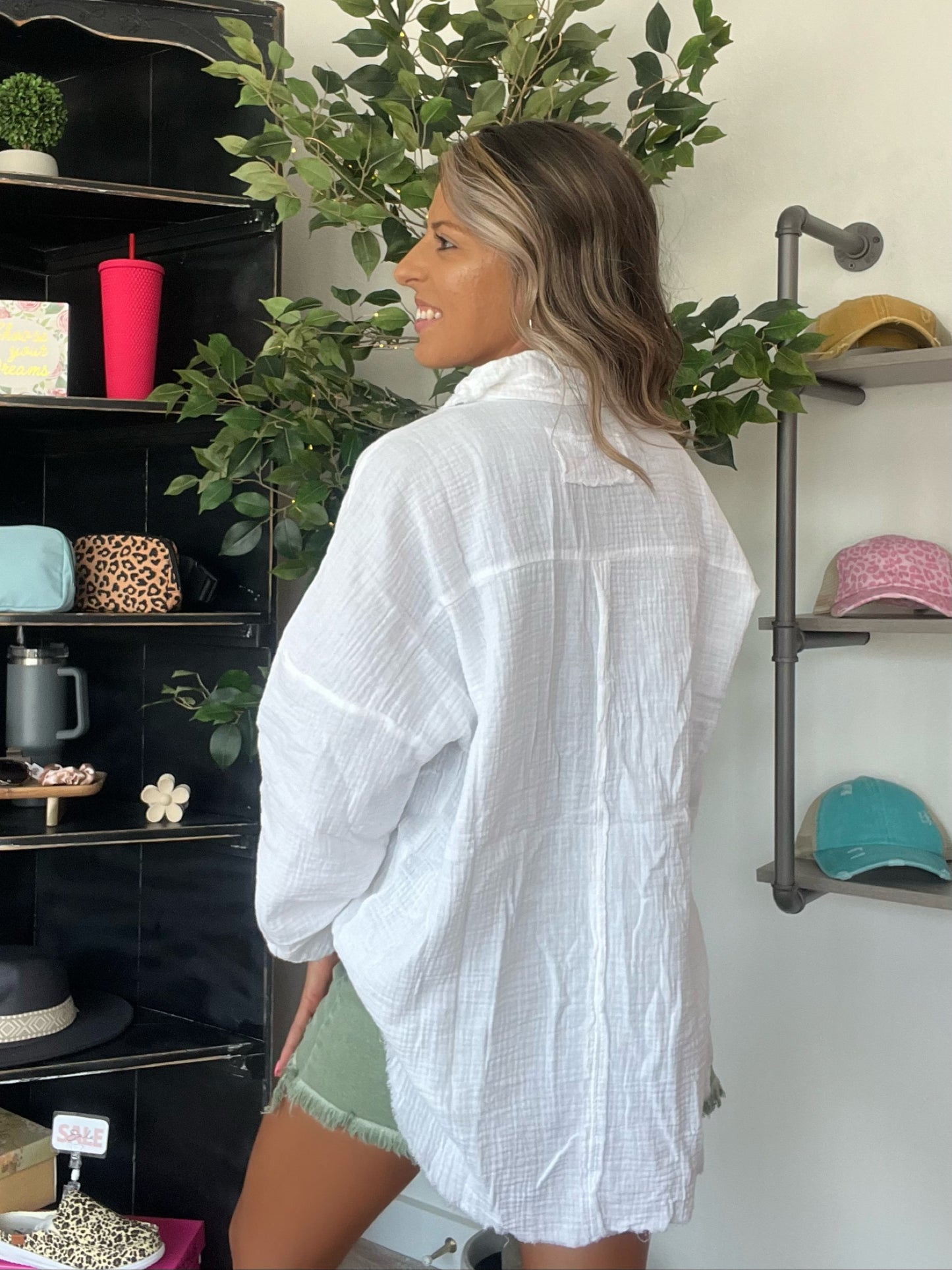 Fancy Like Button Up, Ivory