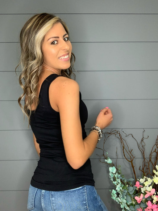 Reversible V/U Tank, Black