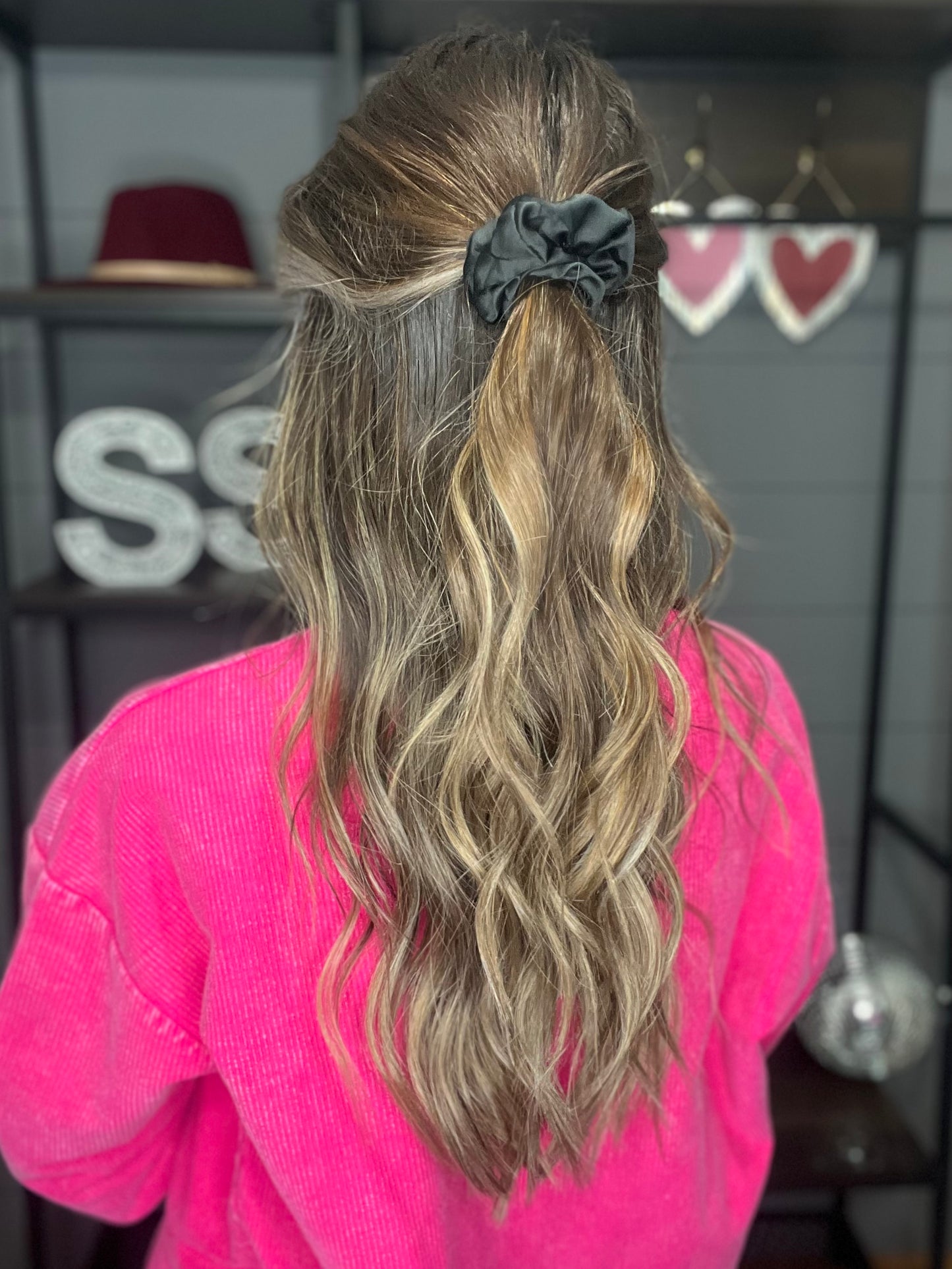 Satin Scrunchie, Black