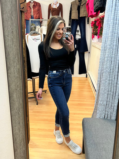 Trey Judy Blue Thermal Skinny Jeans