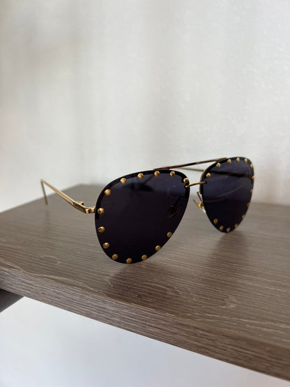 Hollywood Sunglasses, Black/Gold