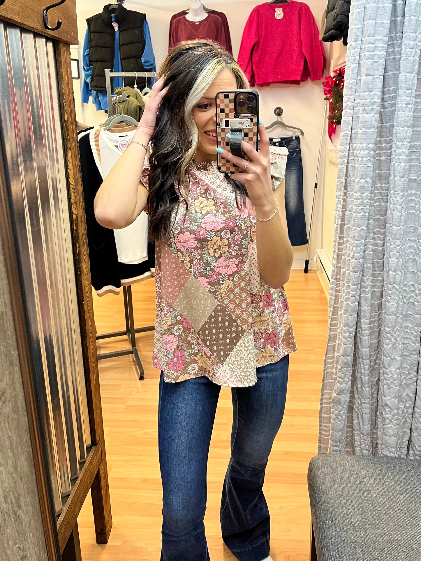 Pink Patchwork Blouse