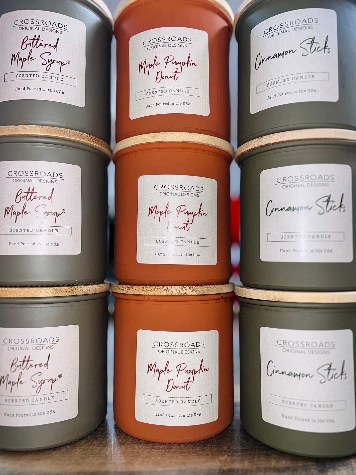 14oz Colored Glass Candles