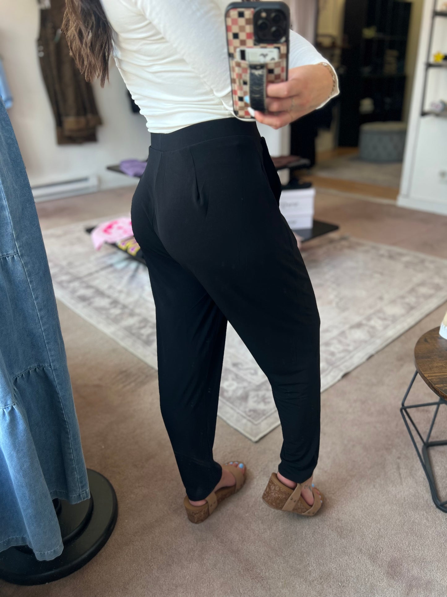 Pleated Pants, Black