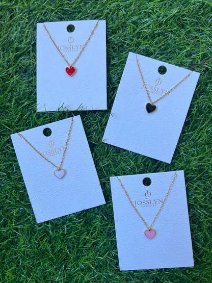 Stainless Steel Heart Necklace, Multi Colors