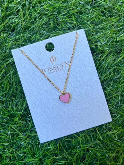 Stainless Steel Heart Necklace, Multi Colors