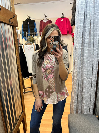 Pink Patchwork Blouse