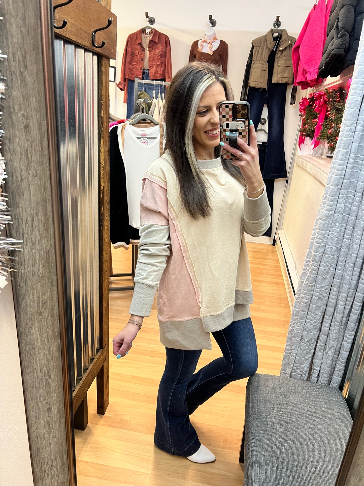 Color Block Knit Top