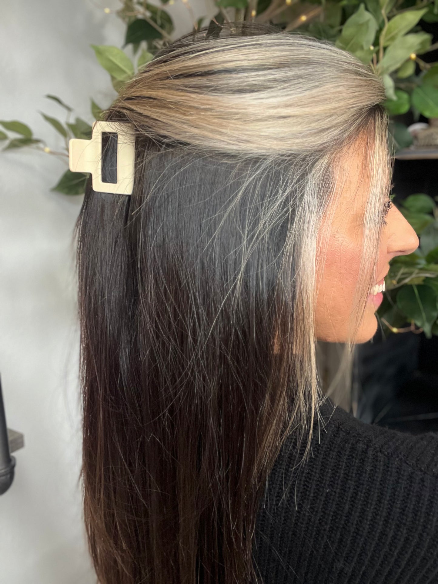 Mini Effortless Hair Clip, Cream