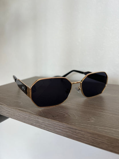 Shady Lady Sunglasses, Black/Gold