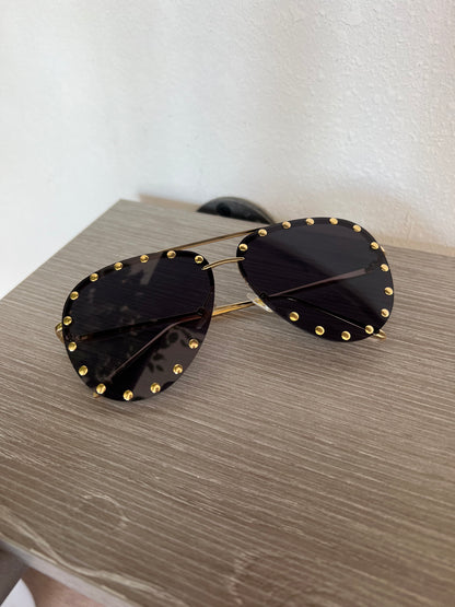 Hollywood Sunglasses, Black/Gold