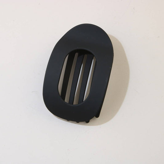 Oval Flat Hair Clip, Black