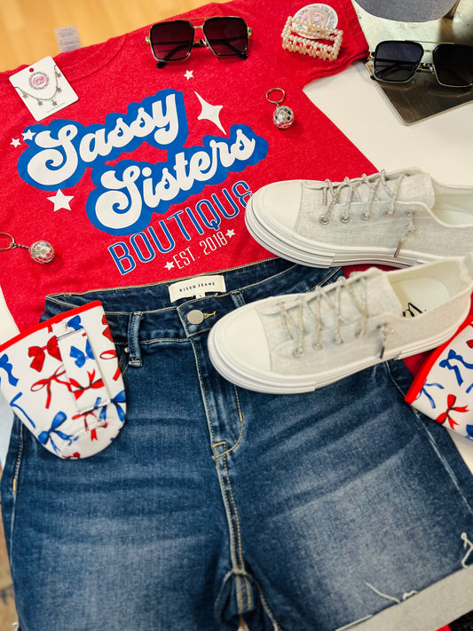 Sassy Sisters Logo Tee, RWB