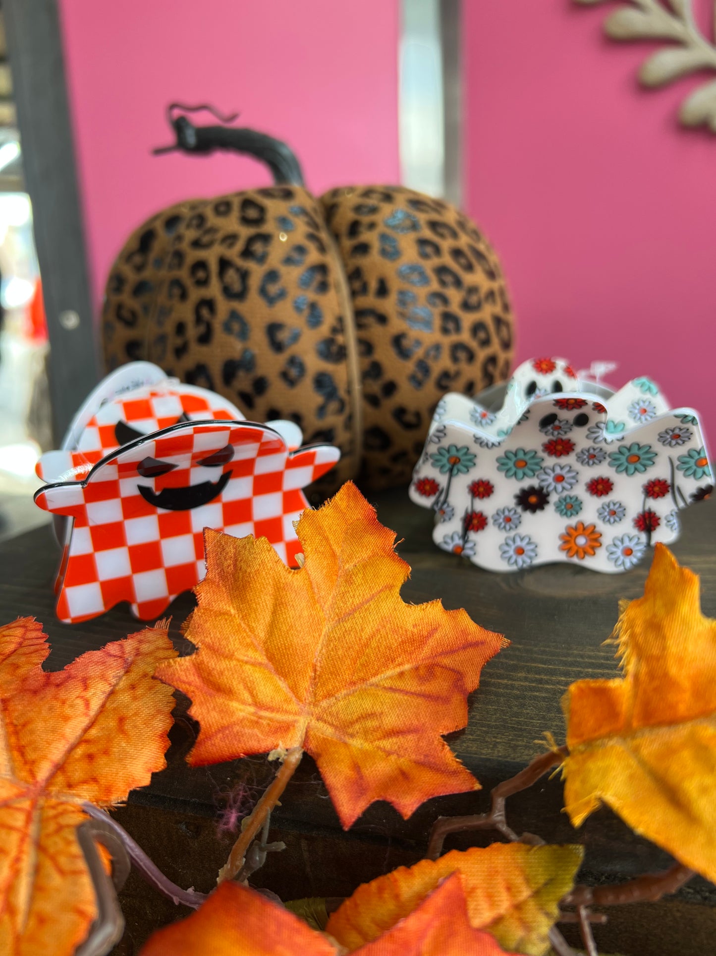 Halloween Ghost Hair Claw Clips