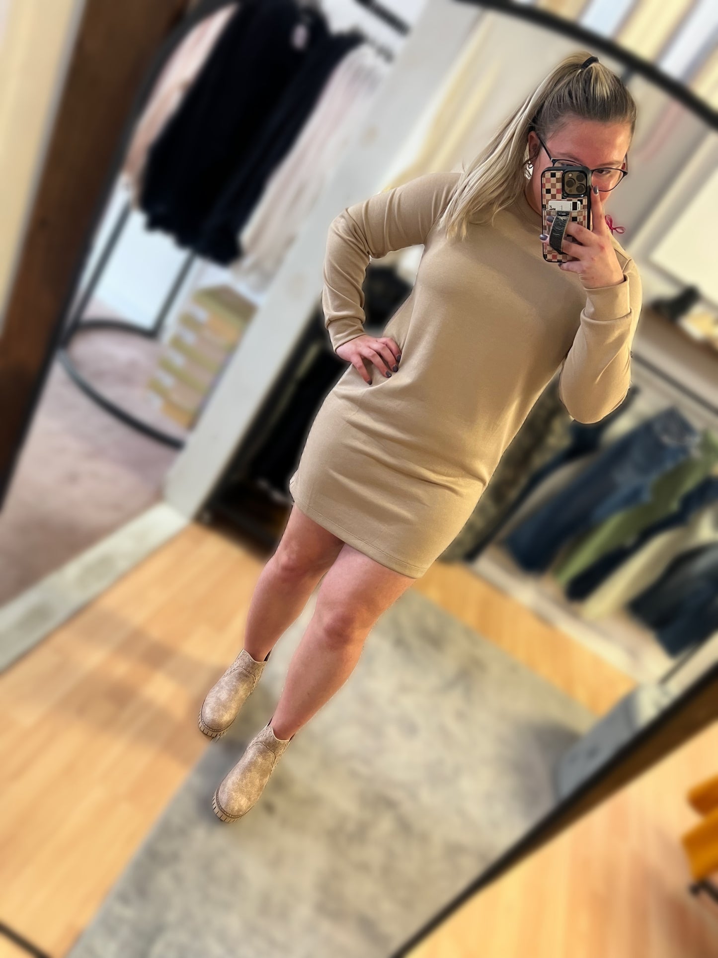 *DOORBUSTER* Everyday Casual Dress, Khaki