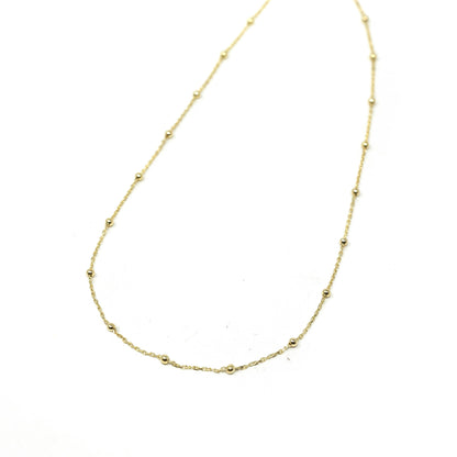 Baby Ball Chain Necklace, Gold