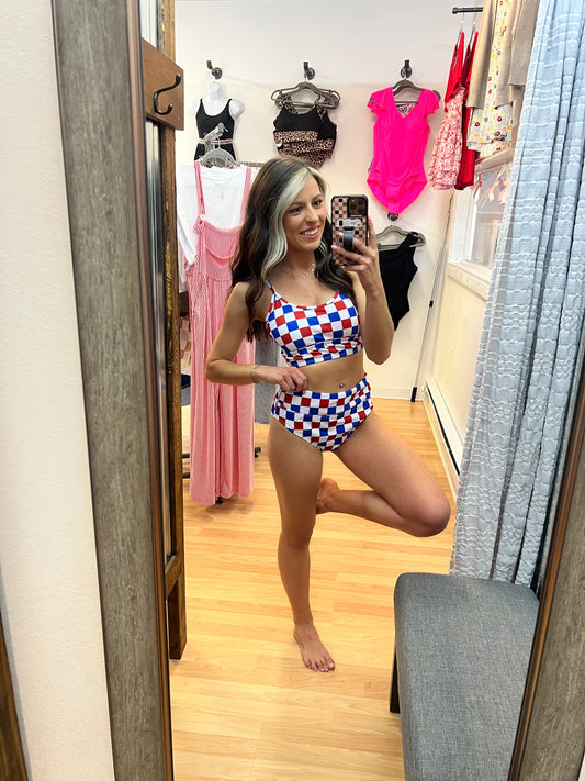 Freedom Rings Two Piece Swimsuit SET