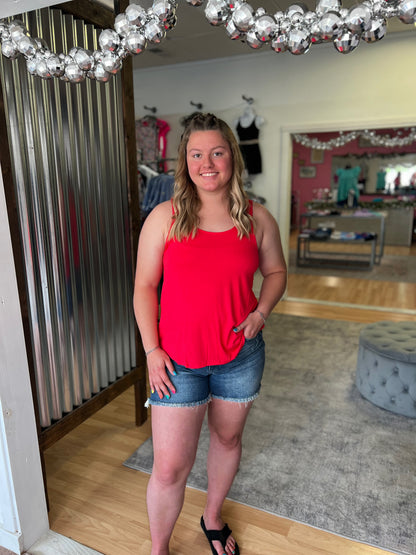 Flowy Tank, Ruby Red