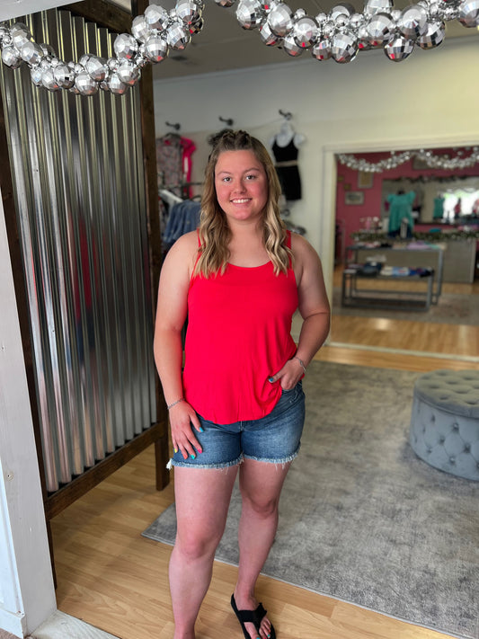 Flowy Tank, Ruby Red