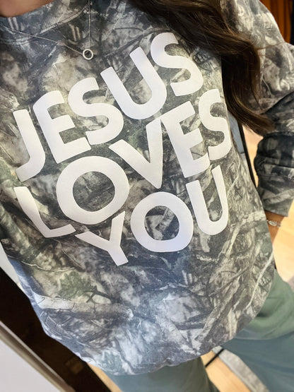 Jesus Loves You Sweatshirt, Camo