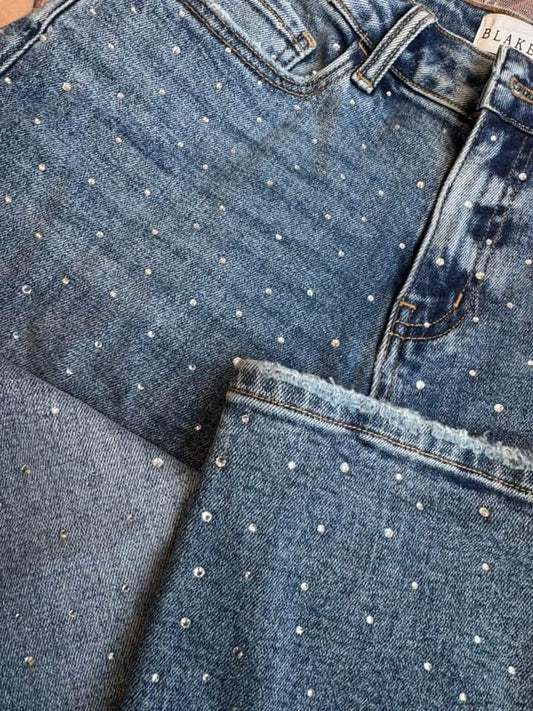 Rhinestone Cowgirl Mid Rise Jeans