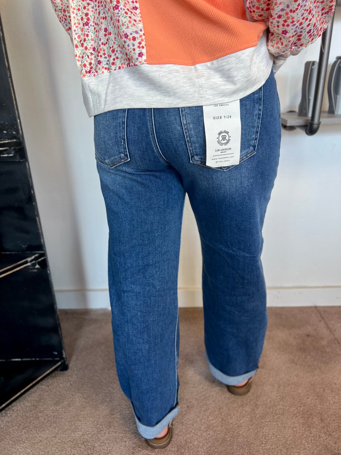 Lindsey Mid Rise Barrel Jean, RISEN