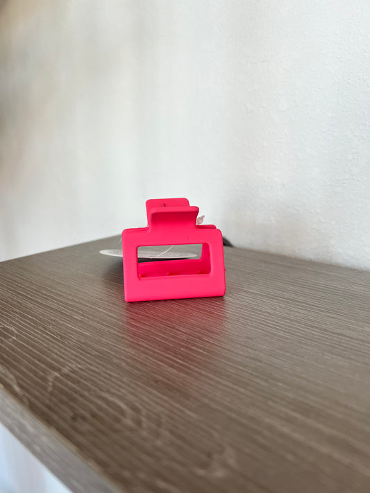Mini Effortless Hair Clip, Hot Pink