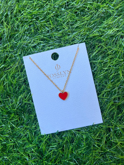 Stainless Steel Heart Necklace, Multi Colors