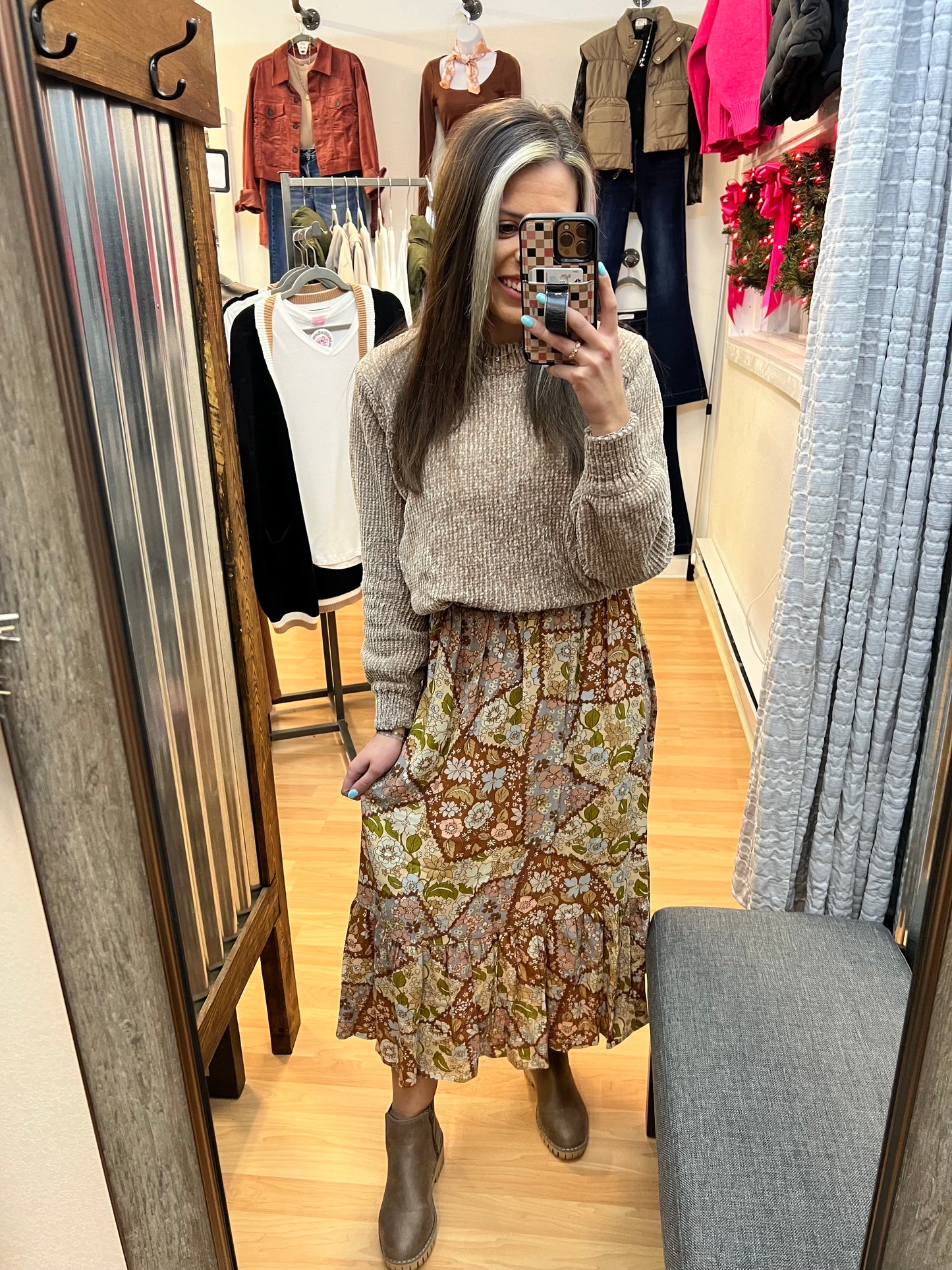 Floral Patchwork Skirt