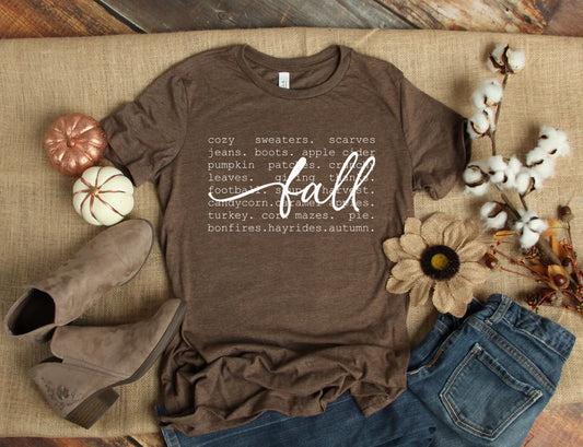 Fall Words Tee